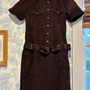 Ralph Lauren Dark Brown Corduroy Mini Dress